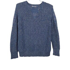 🏆153 89th & Madison Long Sleeve Knit Blue and Silver Sweater
